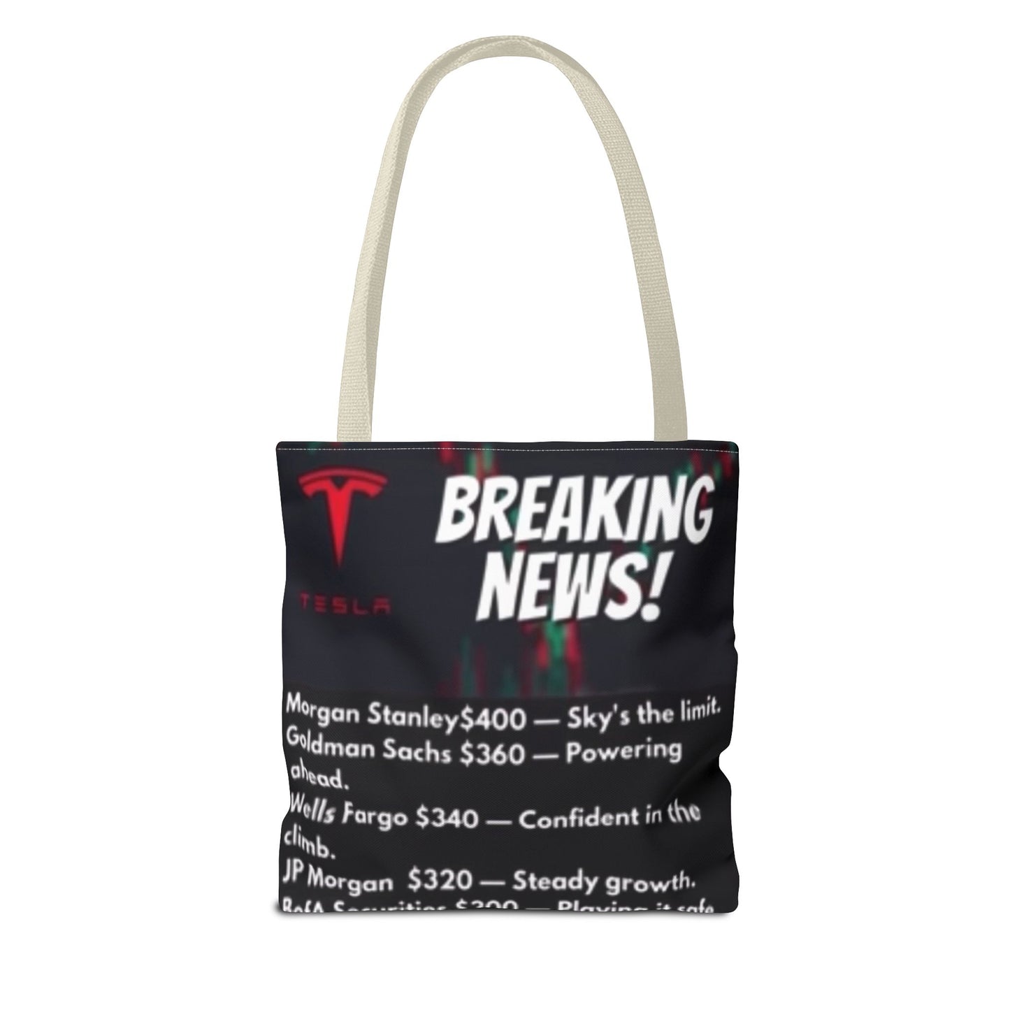 TESLA WALLSTREET 2024 TARGET Tote Bag