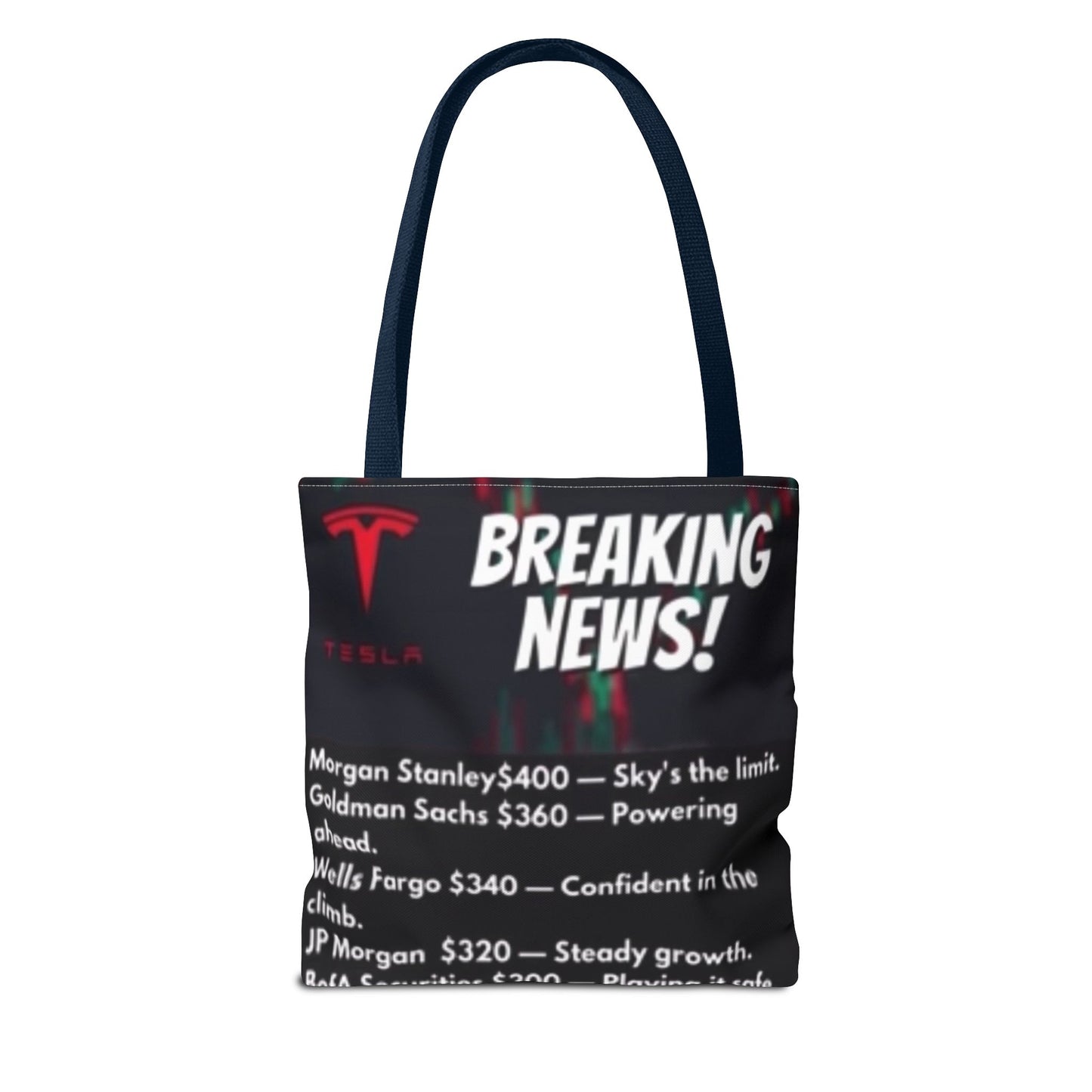 TESLA WALLSTREET 2024 TARGET Tote Bag